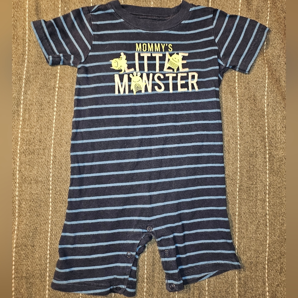 Child of mine Carter's striped short sleeve one peice  bodysuit